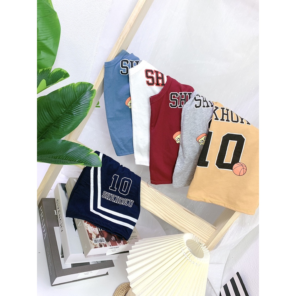 [SIZE ĐẠI] BỘ BA LỖ SHKHOKU SỐ 10 PHONG CÁCH HÀN QUỐC THỂ THAO CHẤT COTTON MỀM MÁT CHO BÉ YÊU 20-30KG.XƯỞNG MAY BIBO