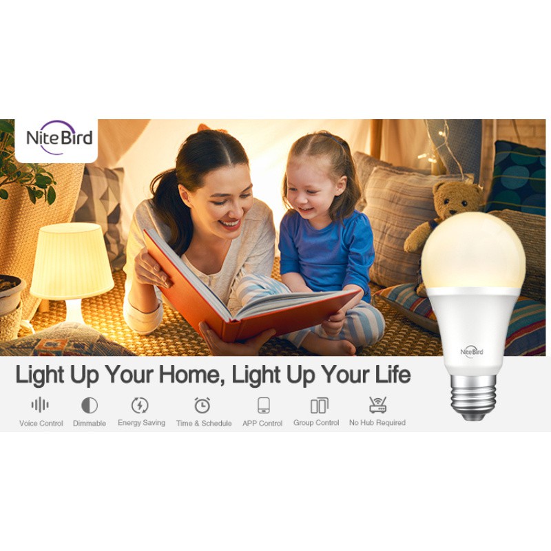 Gosund Smart Life APP E27 8W 800 Lm Dimmable WiFi Smart LED Lamp Bulb Warm White, 2700K Compatible with Amazon Alexa Echo Dot Google Home,  No Hub Required