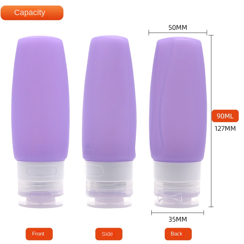 Chai Silicone Đựng Dầu Gội / Mỹ Phẩm 90ml Tiện Lợi Khi Đi Du Lịch
