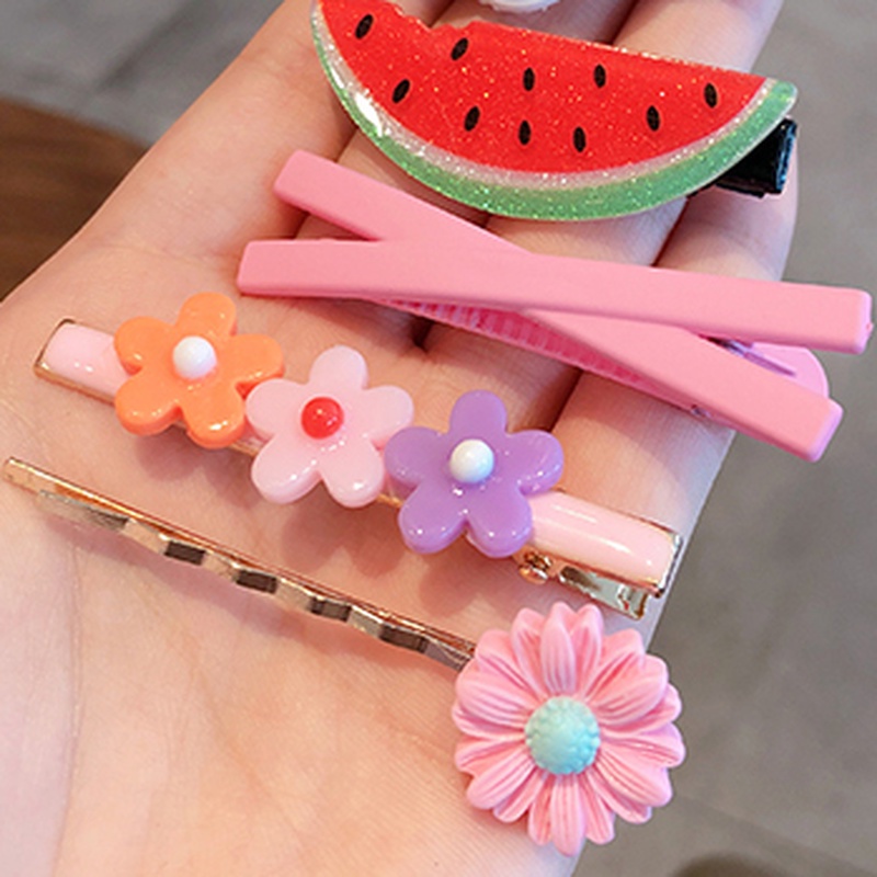 Set Kẹp Tóc Kiểu Dáng Công Chúa Phong Cách Hàn Quốc Cổ Điển Thanh Lịch Cho Bé Gái