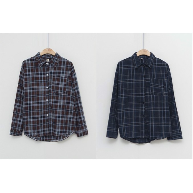 Áo Sơ Mi Caro Mềm Mại ENVYLOOK Weekly Check Shirt GomiMall