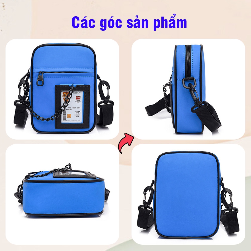 Túi Đeo Chéo Mini Thời Trang Hàn Quốc Vải Da Chống Nước, Túi Đeo Chéo Nữ Mini Đi Chơi, Đi Học Unisex Arhi Shop