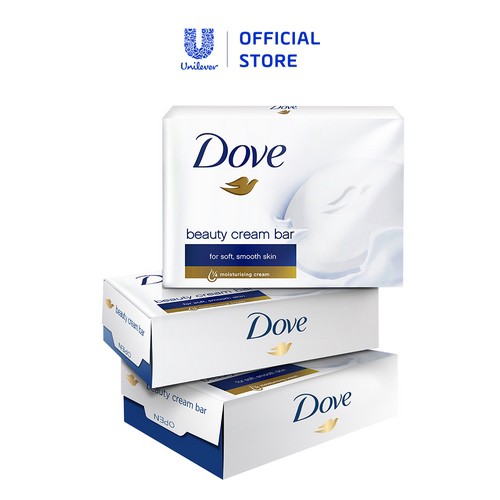 Combo 3 Xà bông dưỡng ẩm Dove Beauty Cream Bar (100g x 3)