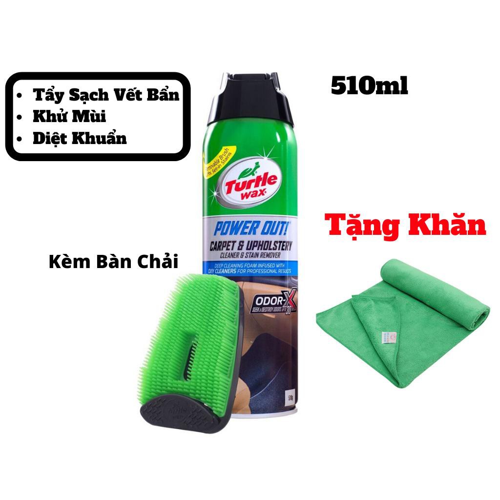 Dung Dịch Làm Sạch Da Nỉ Taplo Turtle Wax POWER OUT 510ml Tặng Khăn