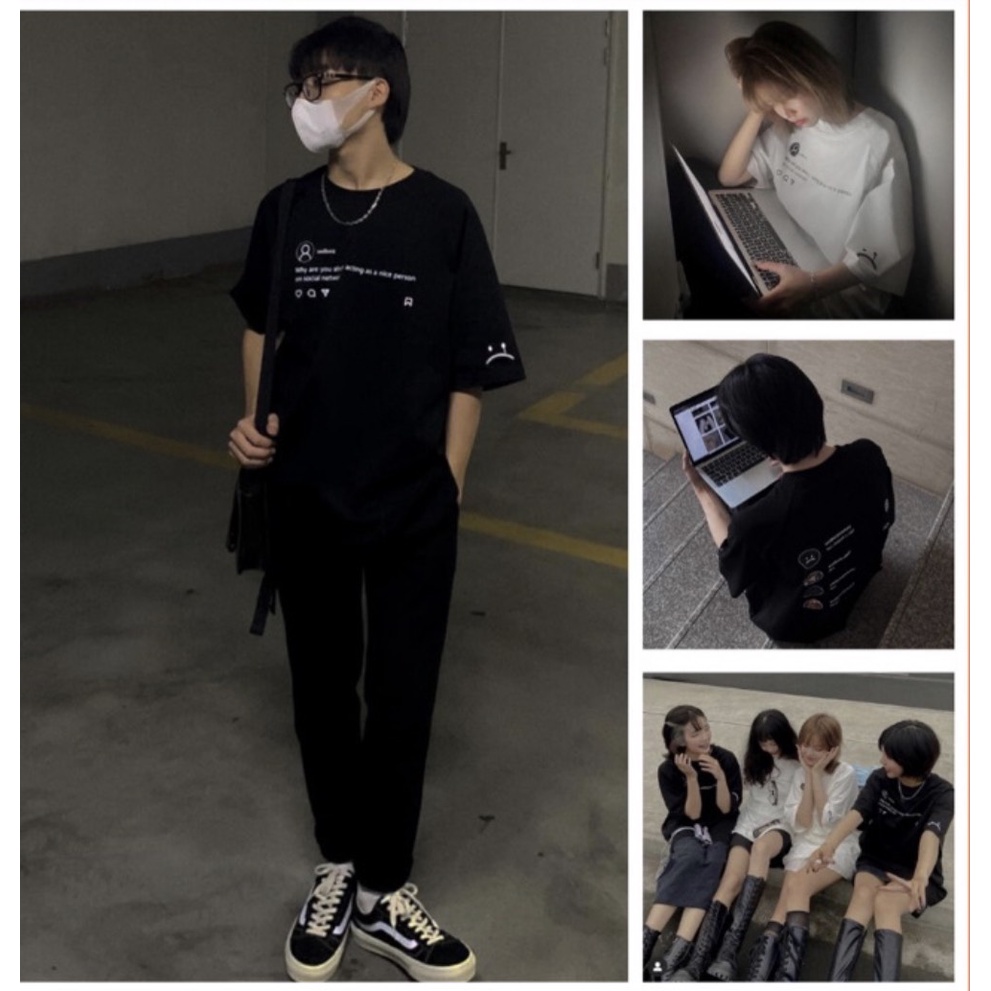 Áo Thun Nam Nữ  Form Rộng Hàn Quốc ID Vải Dày Mịn Thoáng Mát Thiết Kế Thời Trang Kiểu Dáng Năng Động Trẻ Trung