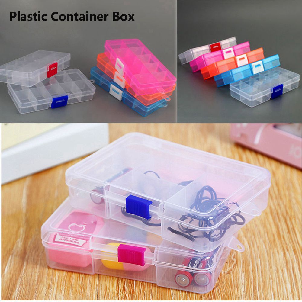 Hộp nhựa trong suốt đựng ốc vít trang sức tiện lợi chất lượng cao nhiều màu lựa chọn