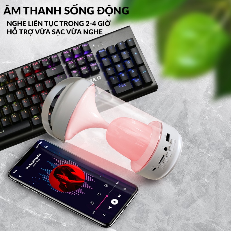 Loa bluetooth SX20 không dây, đèn LED đổi màu theo nhạc, âm thanh sinh động, tích hợp nhiều kiểu kết nối