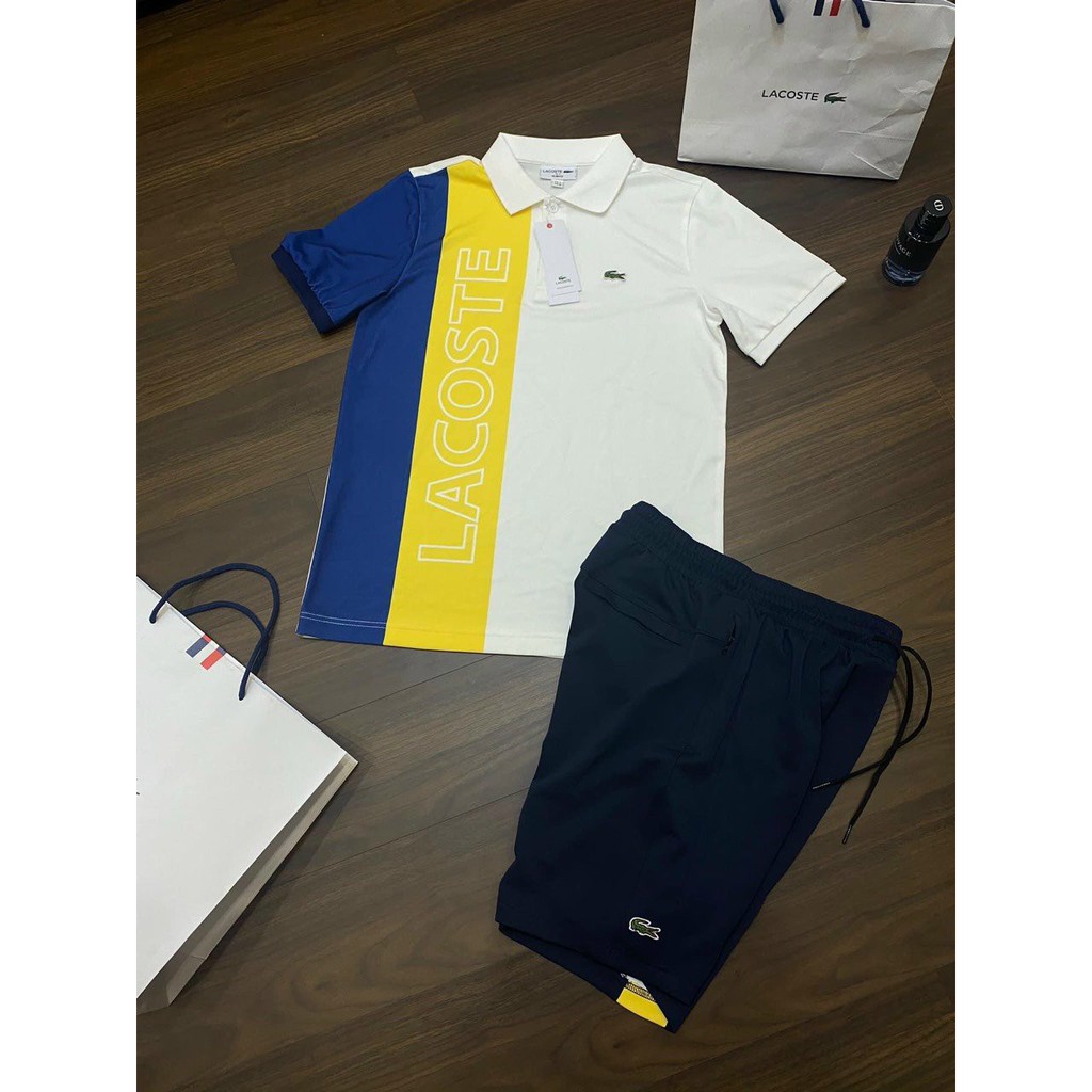 Bộ Hè Nam Có Cổ Phối Nâu 3D ( Hàng Shop ) BB51 .. | BigBuy360 - bigbuy360.vn