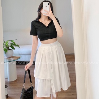 Váy midi xoè tà lệch