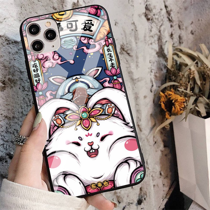 🌸Ốp lưng Thỏ trắng rẻ đẹp 🌸 phone case white rabbit cute iphone 6s/6/7/8 plus/x/xr/xsmax/11 pro max/12 promax TATTOO0043