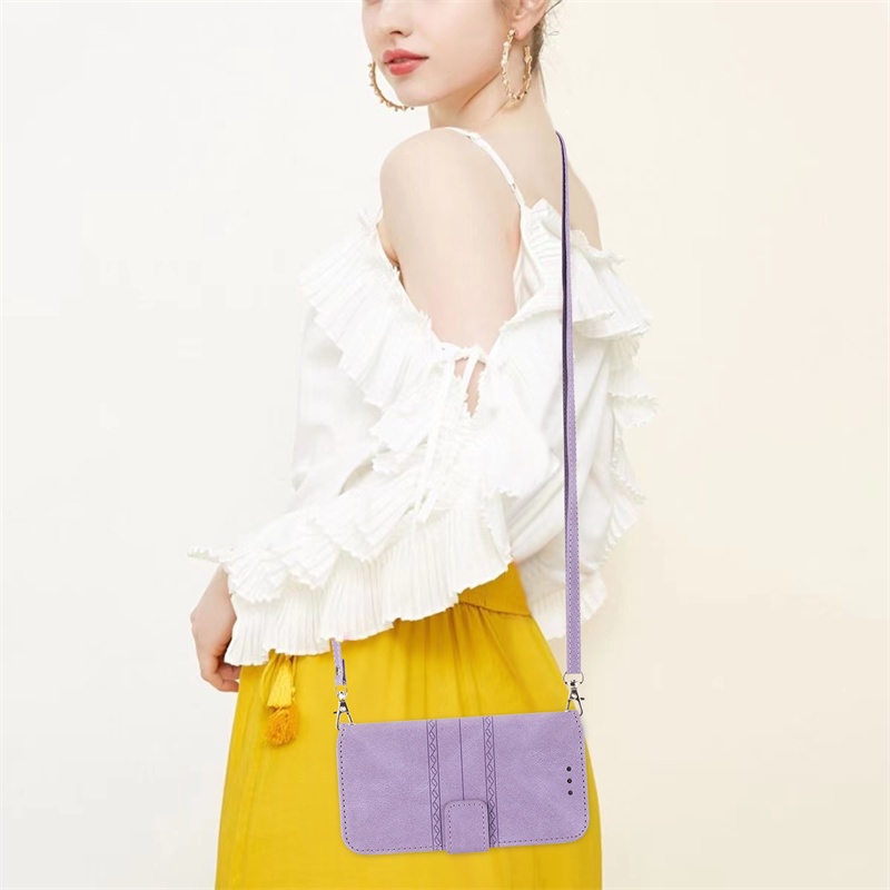 Bao Da Điện Thoại Dạng Ví Nắp Lật Có Dây Đeo Cho Samsung Galaxy A13 A03core A73 A04S 4G 5G