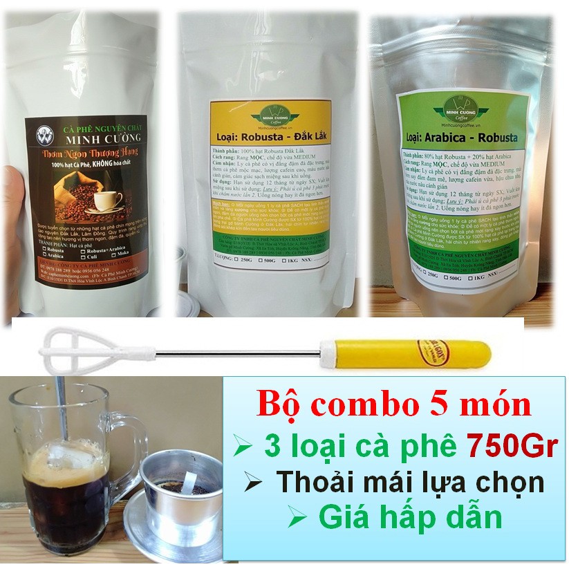 250Gr Cà phê thượng hạng Robusta và Arabica kết hợp tỉ lệ 8-2, cafe rang mộc