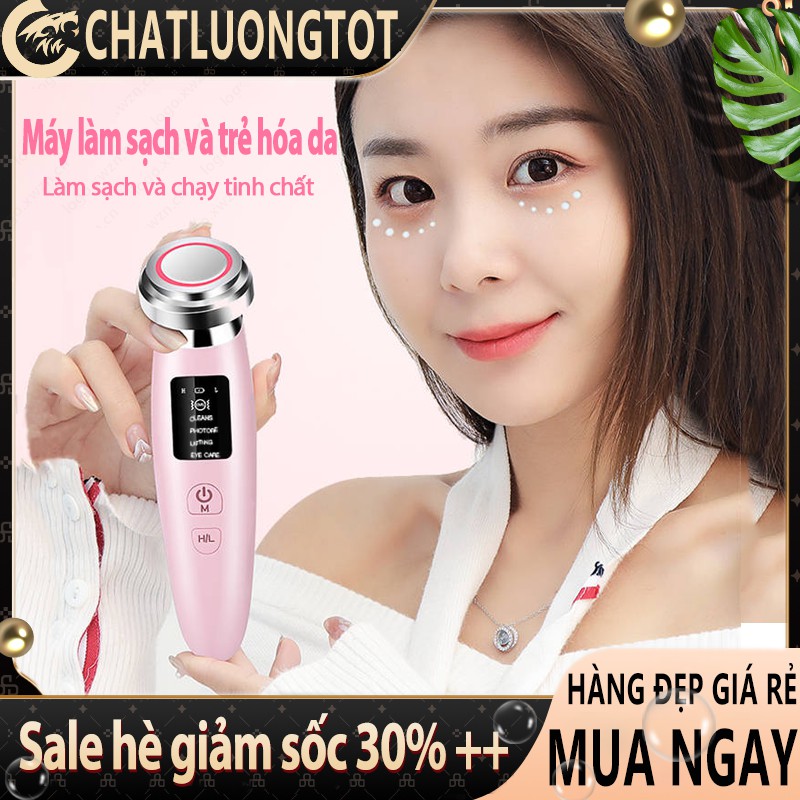 Dụng cụ làm đẹp gia đình - Máy massage ion âm và ion dương - Máy massage mặt cầm tay - dụng cụ rửa mặt nam và nữ