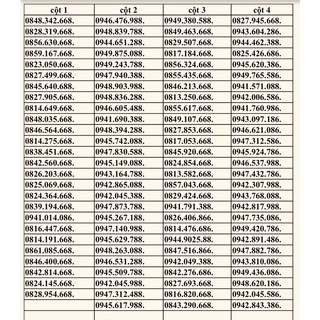 sim 4G VINA số đẹp đồng giá
