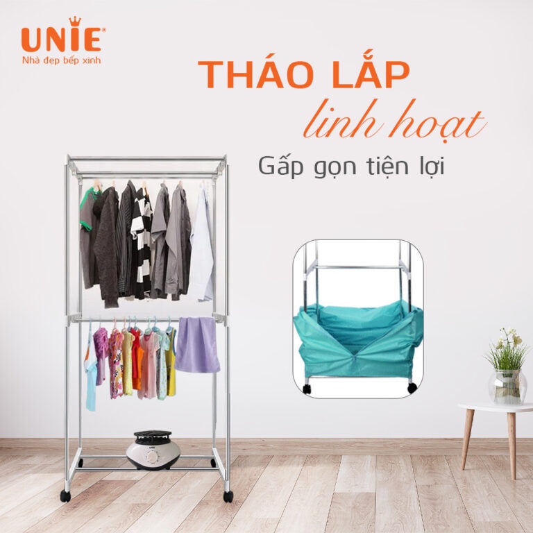 Tủ sấy quần áo UNIE UE-688 công suất 900W sấy khô nhanh tiết kiệm điện an toàn cho gia đình