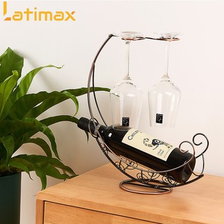 Giá Treo Ly Rượu hình Tàu Cướp Biển kèm Khay để chai rượu Latimax