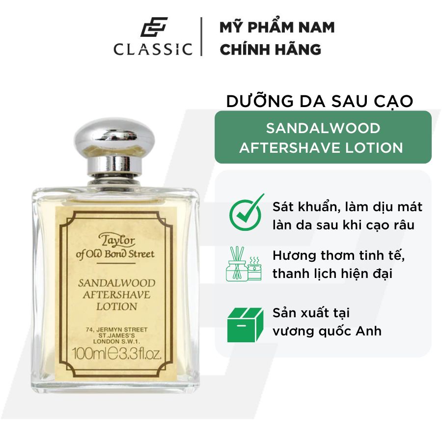 Dưỡng Da Sau Cạo Taylor of Old Bond Street Aftershave Lotion