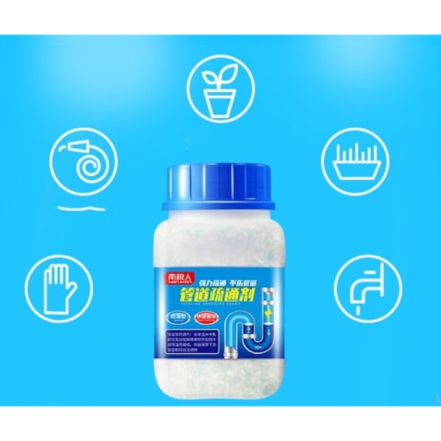 Bột thông tắc cống lọ vuông 286gr