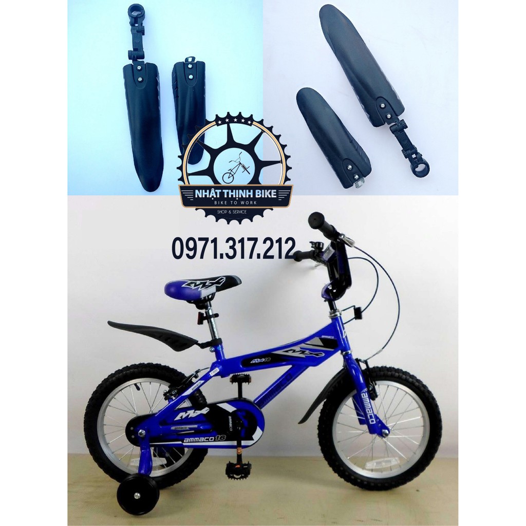 Chắn bùn xe đạp 12" 14" 16" 18" 20" dè xe đạp trẻ em bắt cọc yên