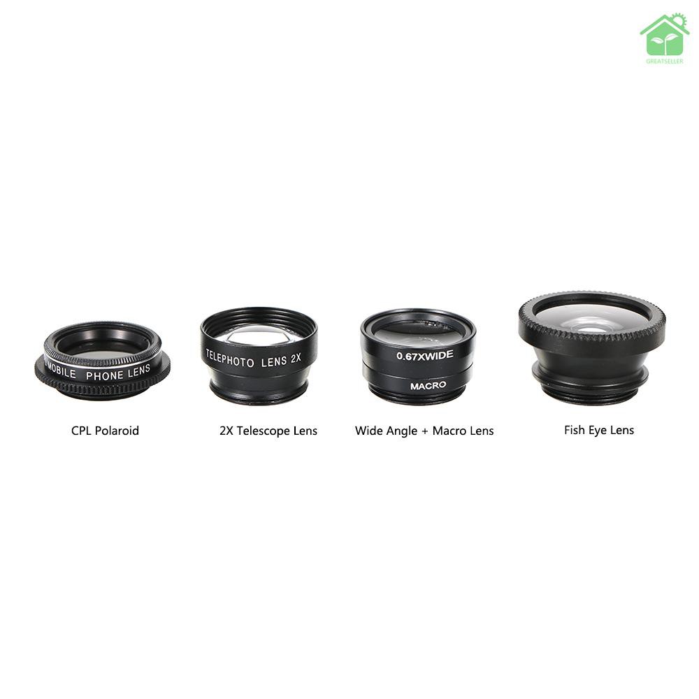 Bộ Lens Mở Rộng Góc Chụp Kẹp Camera Điện Thoại 5 Trong 1