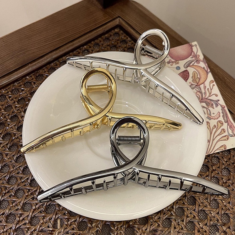 Kẹp Tóc Càng Cua Cỡ Lớn 13cm Bằng Kim Loại Thời Trang Cho Nữ