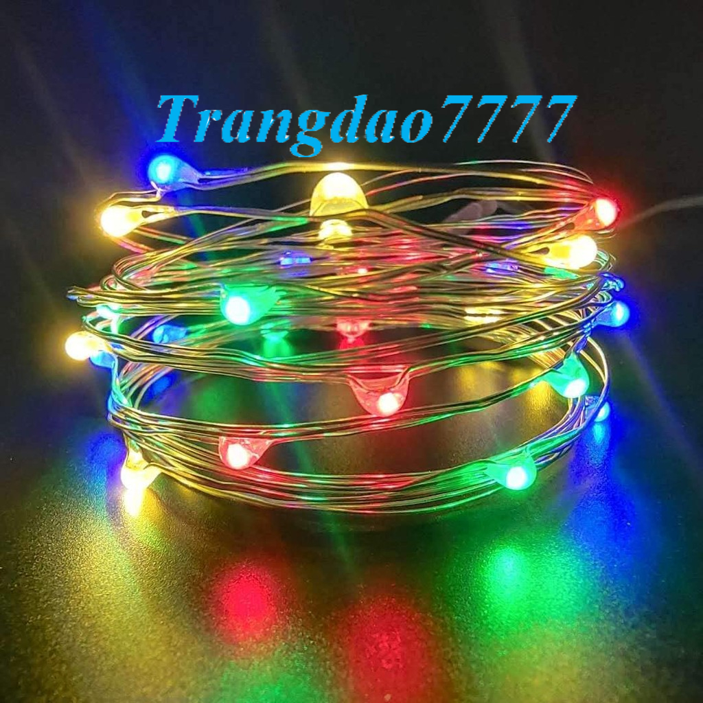Đèn Led Xài Pin Không Chớp Nháy Dài 3M 30 Bóng Đèn Led Đom Đóm Fairy Light Trang Trí Decor Mô Hình Đẹp Rẻ