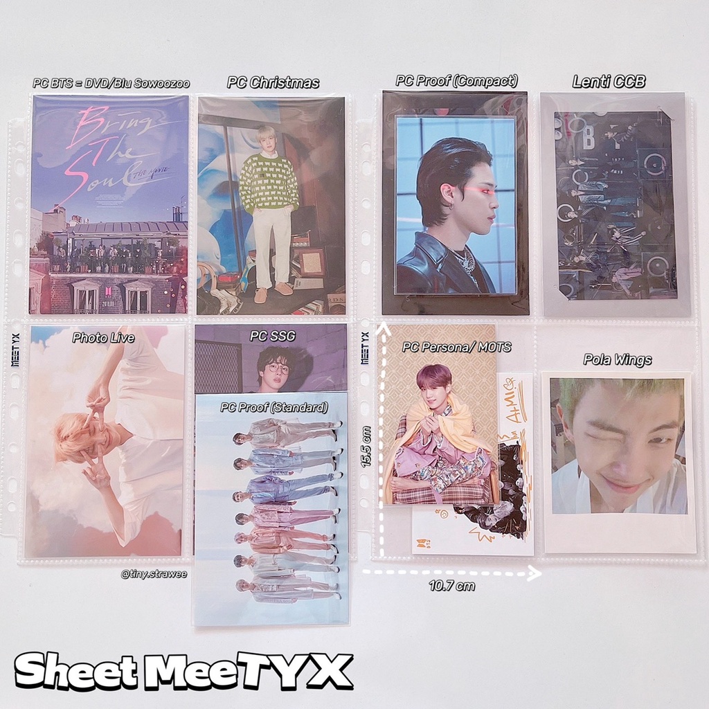 Sheet MeeT YX A4 chính hãng đựng card, ảnh | Tiny Strawee