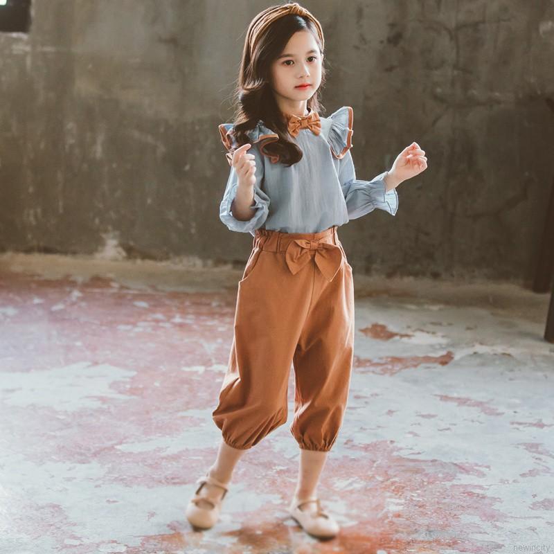 Set quần áo phong cách Hàn Quốc đáng yêu cho bé gái