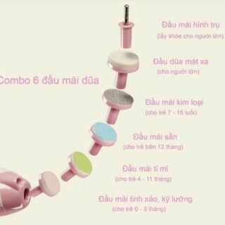 Dụng cụ mài dũa móng tay 6 đầu