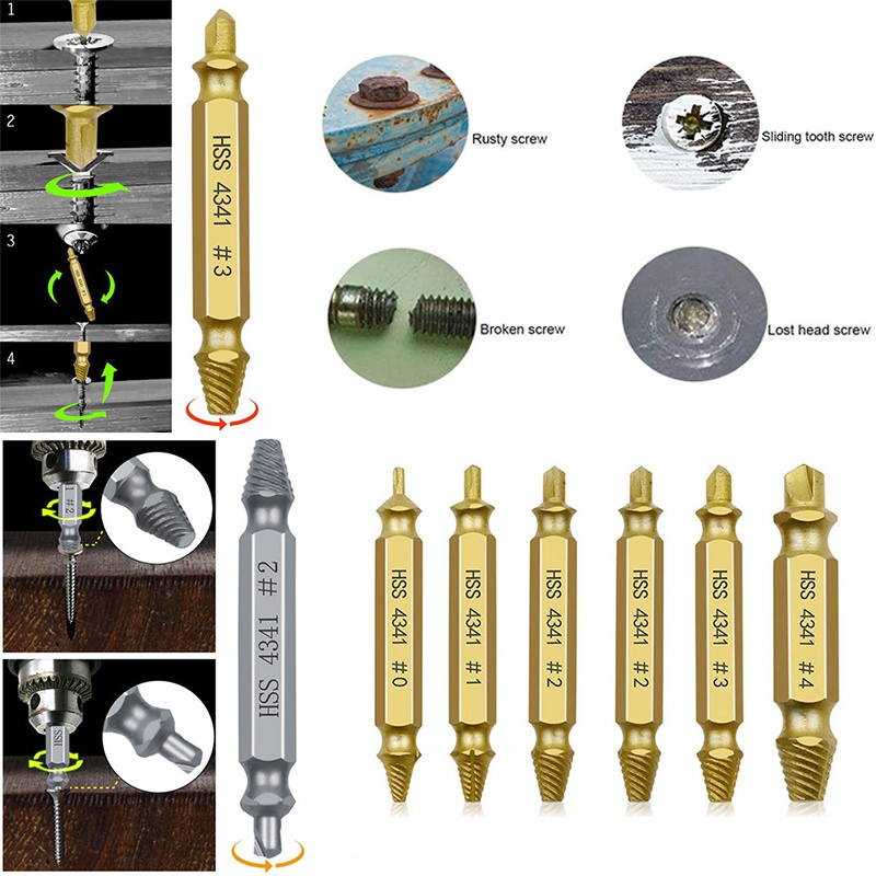Bộ Mũi Khoan Tháo Ốc Vít Hư Hỏng Chuyên Dụng