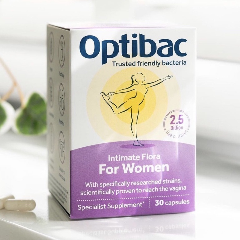 Men vi sinh OptiBac for Women ngăn ngừa viêm nhiễm vùng kín cho phụ nữ - Nhập khẩu UK - (30v/90 viên)