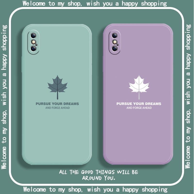 Ốp Điện Thoại Silicon Dẻo In Hình Lá Phong Phong Cách Châu Âu Cho Iphone 6 6s 7 8 Plus Se2020 X Xs Max Xr