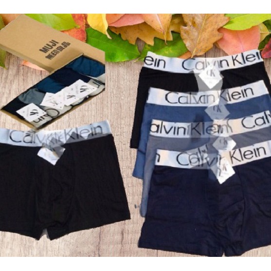 Hộp 5 Chiếc Quần Lót Nam Đùi Cạp Bạc Cotton Thun Siêu Mềm Mát