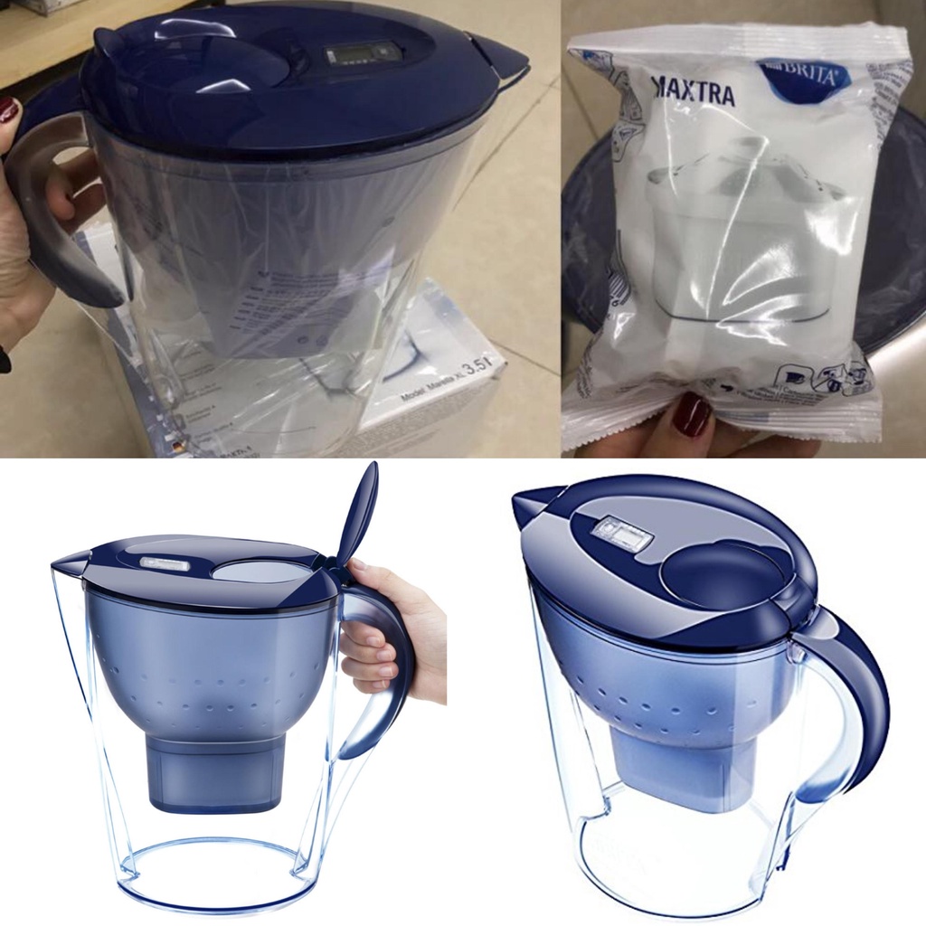 Bình lọc nước BRITA Marella XL Blue 3.5L (kèm 4 lõi lọc Maxtra Plus)