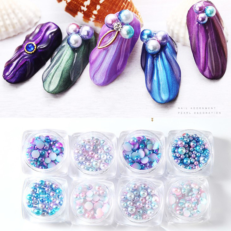 (Hàng Mới Về) Móng Tay Giả Đính Ngọc Trai Nhiều Kiểu Dáng