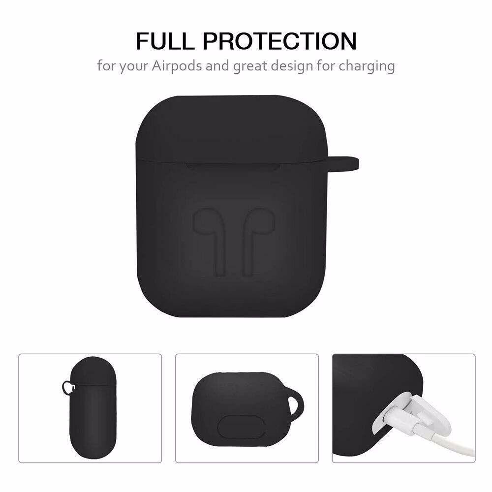 Vỏ Bảo Vệ Hộp Đựng Tai nghe không dây Không Dây Bằng Silicon Chống Thất Lạc Có Móc Khóa