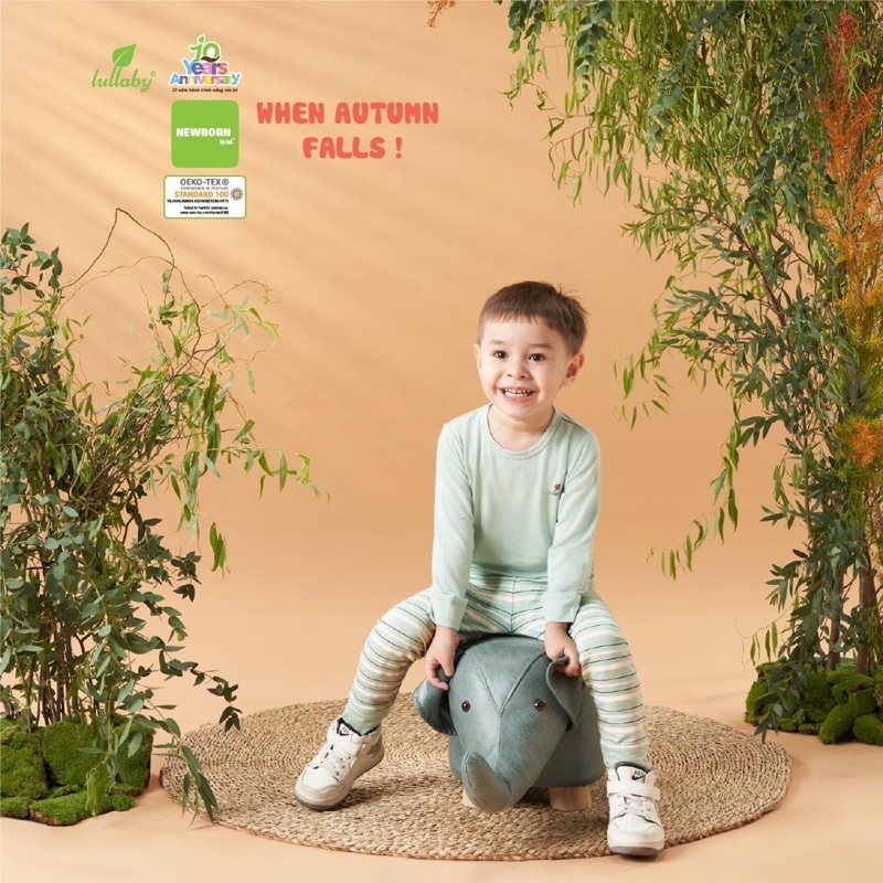 [ LULLABY 2022 ] Bộ dài tay Bé Gái/ Bé Trai chất liệu Bambo (9m-4y)