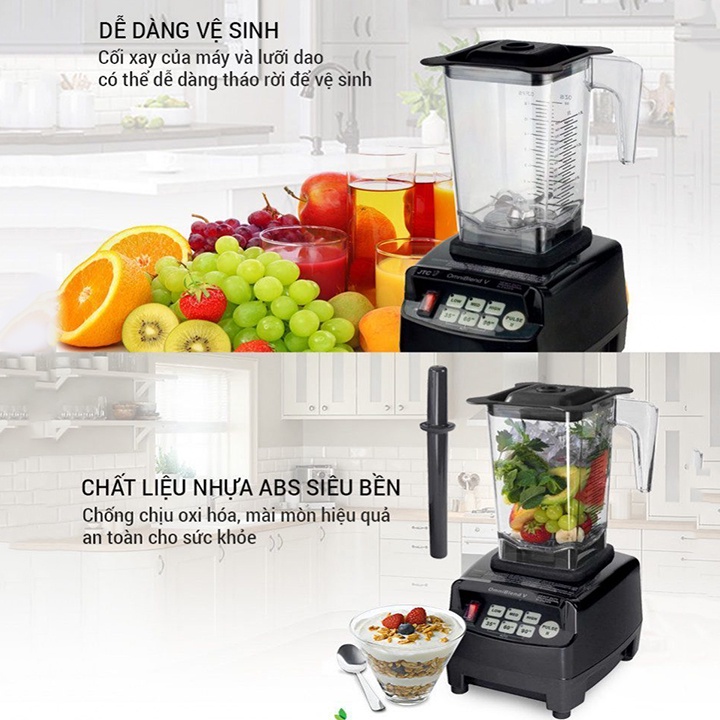 [Mã 33ELSALE hoàn 7% đơn 300K] Máy Xay Công Nghiệp Omniblend TM800A JTC, Máy Xay Sinh Tố siêu bền siêu mạnh