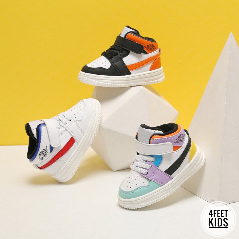 Sneaker J4 mix color cho bé trai bé gái từ 1-7 tuổi, mẫu siêu đỉnh 2022, outfit của bé - niềm tự hào của Ba Mẹ
