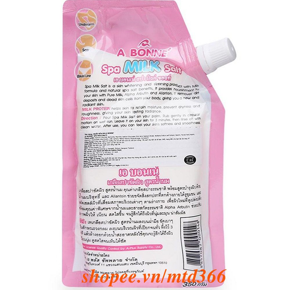 Muối Tẩy Tế Bào Chết 350G A Bonne Thơm Hương Sữa Hạt Trung,