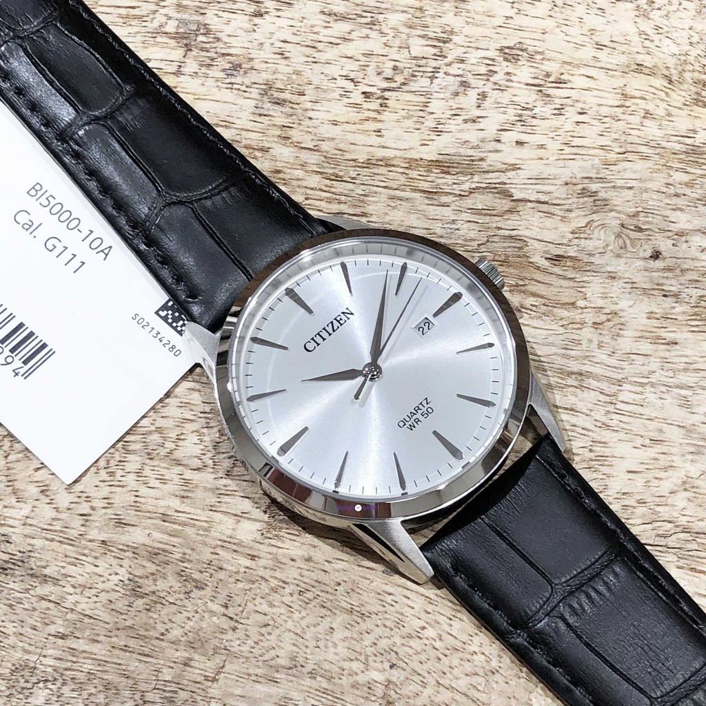 Đồng hồ nam Citizen Quartz wr50 White Dial BL5000-10A