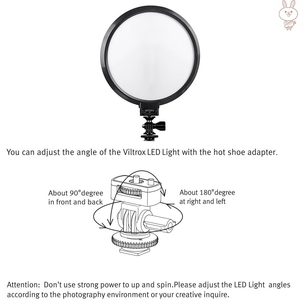 RD Viltrox VL-300T Professional Ultrathin Bi-Color Dimmable 7 Inch Circular LED Video Light 3300K-5600K CRI 95+ Max. Power 18W for Portrait Children Macro Still Life Photography