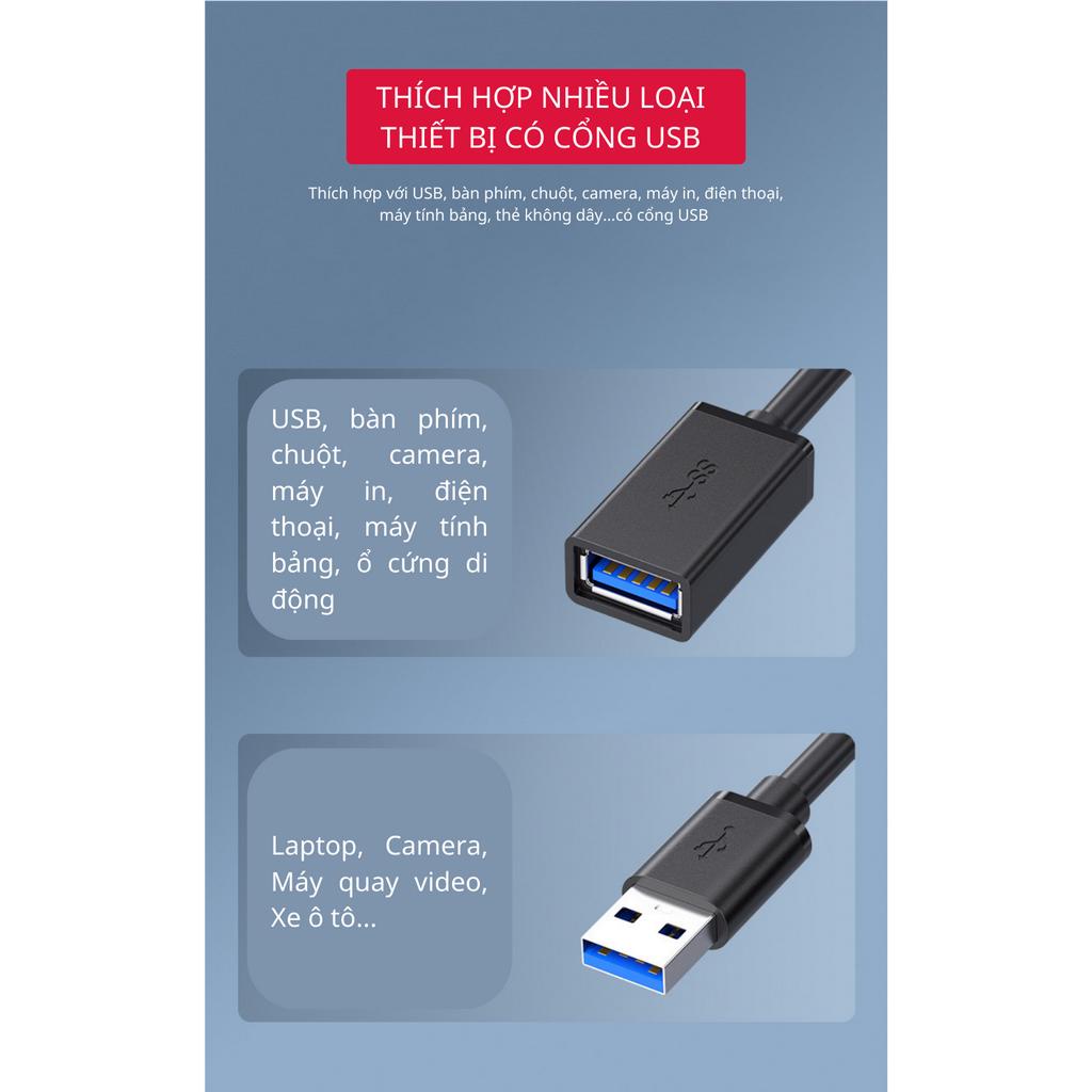Dây Cáp Nối Dài USB 3.0 Dài 2M - Hàng Chính Hãng Tamayoko