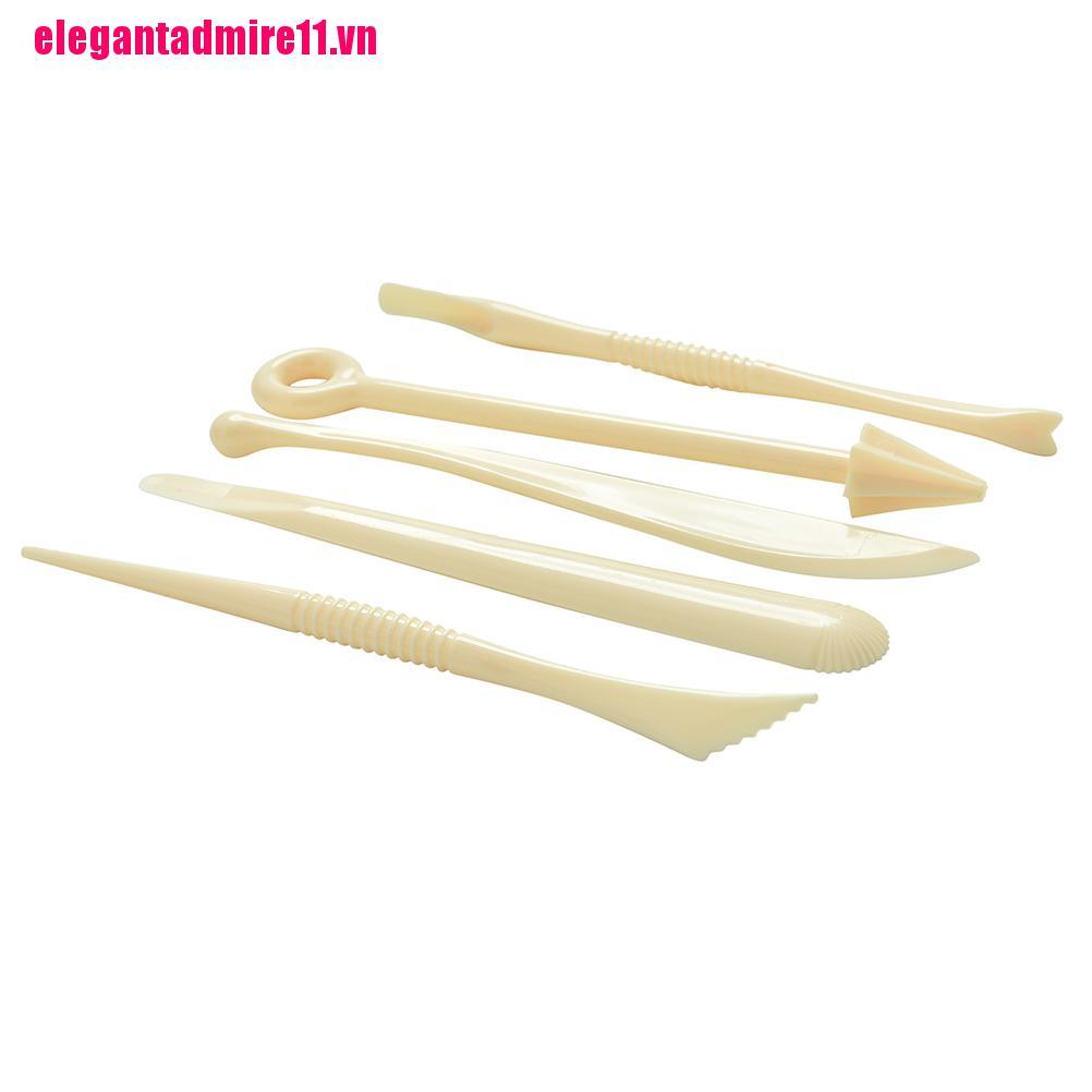 ELE 1 Set 5 Pcs Polymer Clay Tools Polyform Sculpey Plastic Tools Set For Shaping