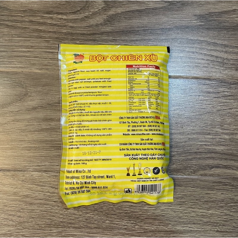 Bột chiên xù Panko Quả đào Mina 100g