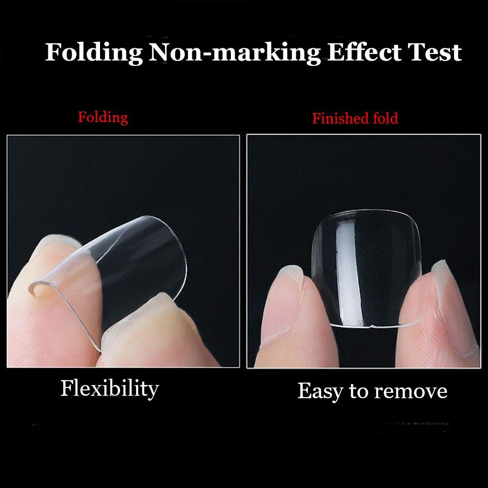 Bộ 240 Móng Chân Giả Trong Suốt Siêu Mỏng Bằng Acrylic