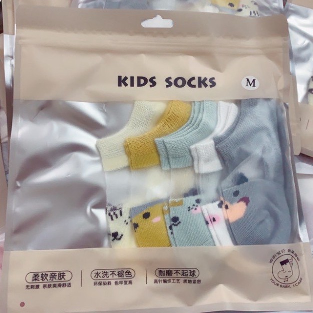 Set 5 Đôi Tất Phối Lưới Xuất Hàn Cho Bé Trai Và Gái Hàng Mẫu Mới HOT 2021 T2