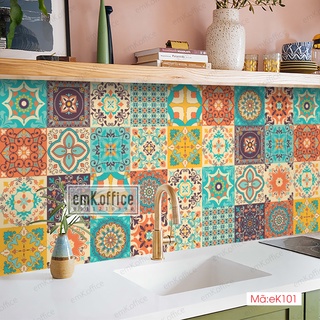 Decal gạch bông dán bếp, dán tường, quầy tủ,..._ mã eK101 - size 15