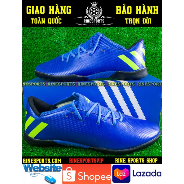 (HÀNG THAILAND) GIÀY BÓNG ĐÁ SÂN CỎ NHÂN TẠO 𝗔𝗱𝗶𝗱𝗮𝘀 Messi 19.3 xanh dương  TF.CAM KẾT Y HÌNH-CAM KẾT HÀNG