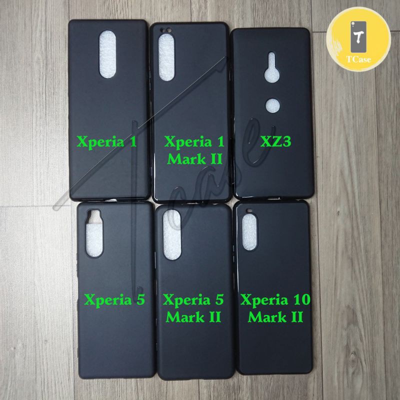 Ốp đẻo đen lưng nhám chống vân tay - Sony Xperia 1/Xperia 1 Mark II/Xperia 5/Xperia 5 Mark II/XZ3/Xperia 10 Mark II